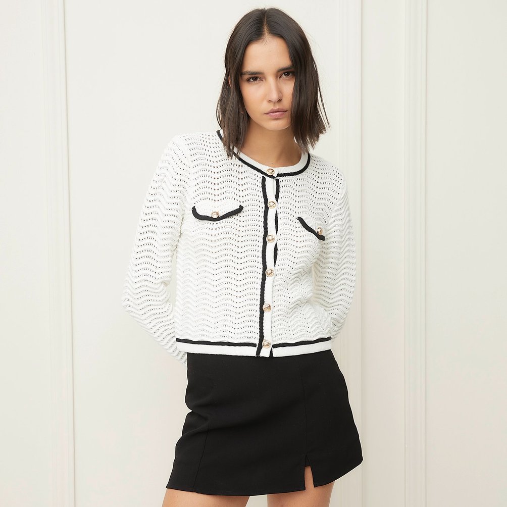CASAMODA Cardigan tinta unita, marrone, 5XL