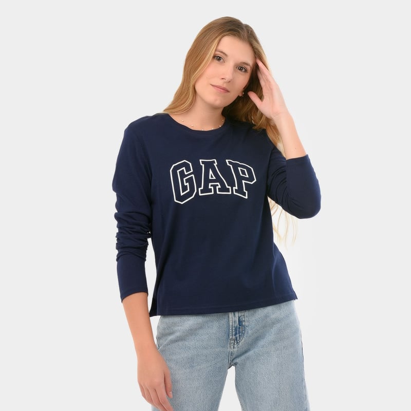 GAP - Camiseta Mujer Manga Larga Gap
