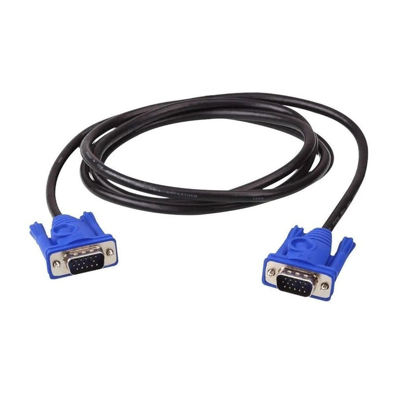 GENERICO - Cable VGA de 1.8 con doble filtro para monitor