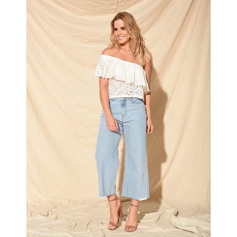 Blusa mia un solo hombro con boleros fiory 2677