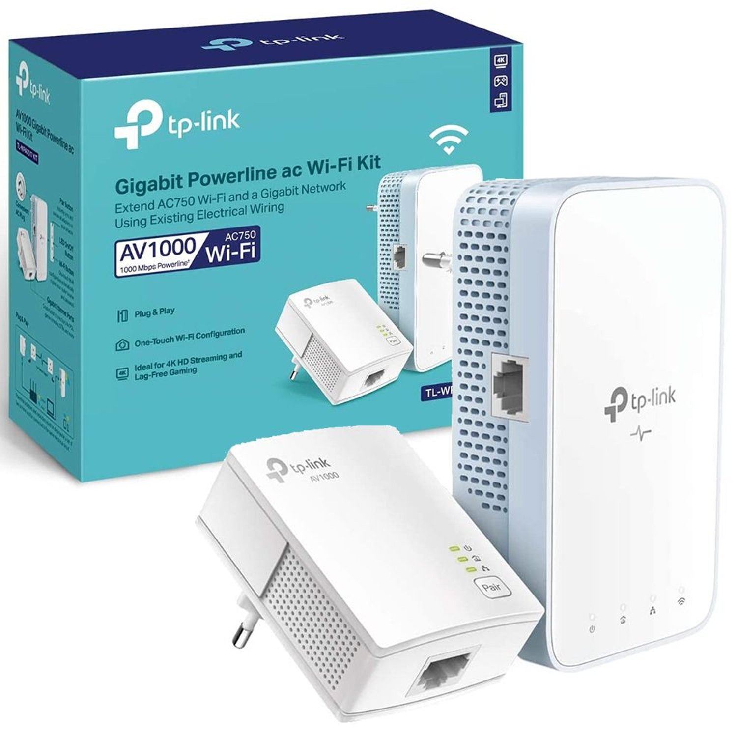 TP Link Extensor Powerline Gigabit Wifi 1000mbps 4K Kit 7517 TP LINK falabella