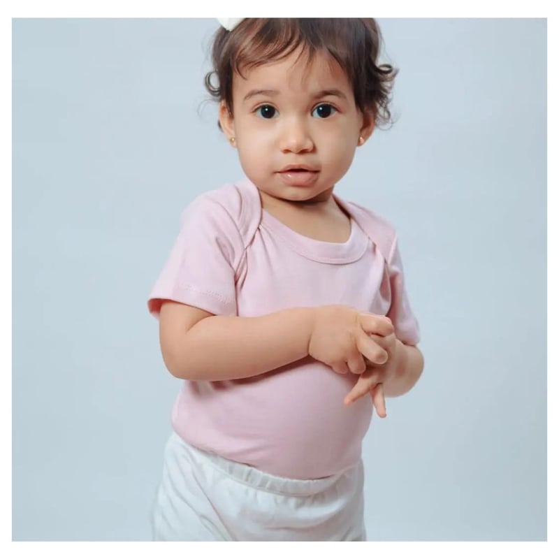 BODY BEBE NINA NINO MANGA CORTA ALGODON CUELLO AMERICANO