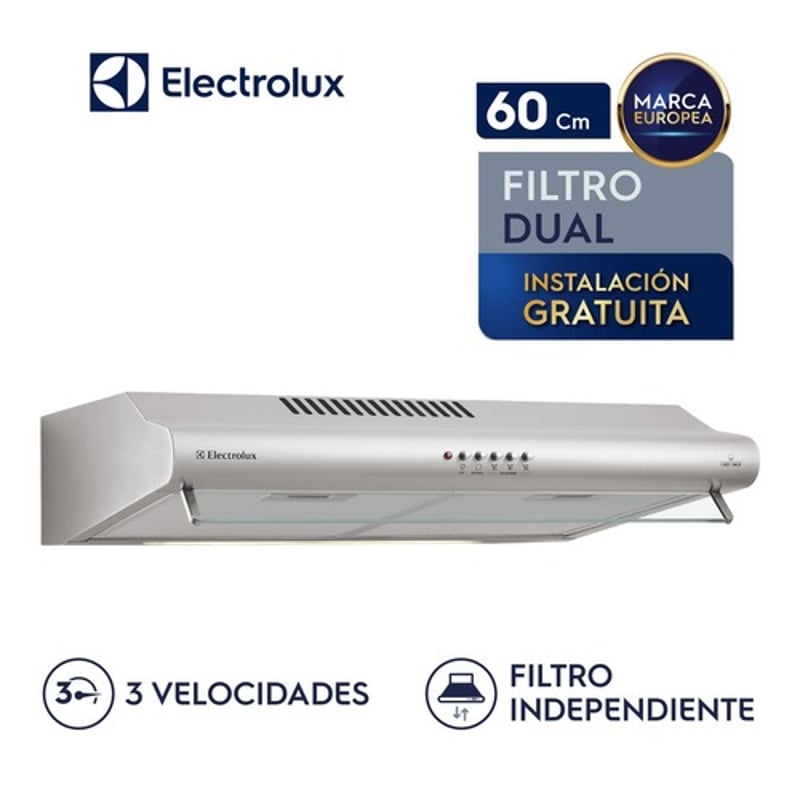 ELECTROLUX - Campana Empotrable Electrolux 60 cm Eléctrica Tradicional EJSE242TBIS