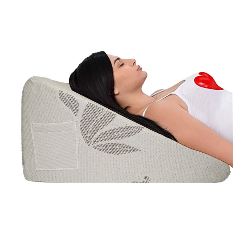 ALMOHADA COJIN ANTIREFLUJO MEMORY FOAM ALOE VERA 64x60x30 CM Sodimac Peru