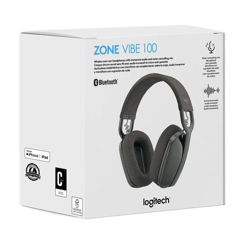 LOGITECH - Audífono Logitech Zone Vibe 100 inalambrico - Negro