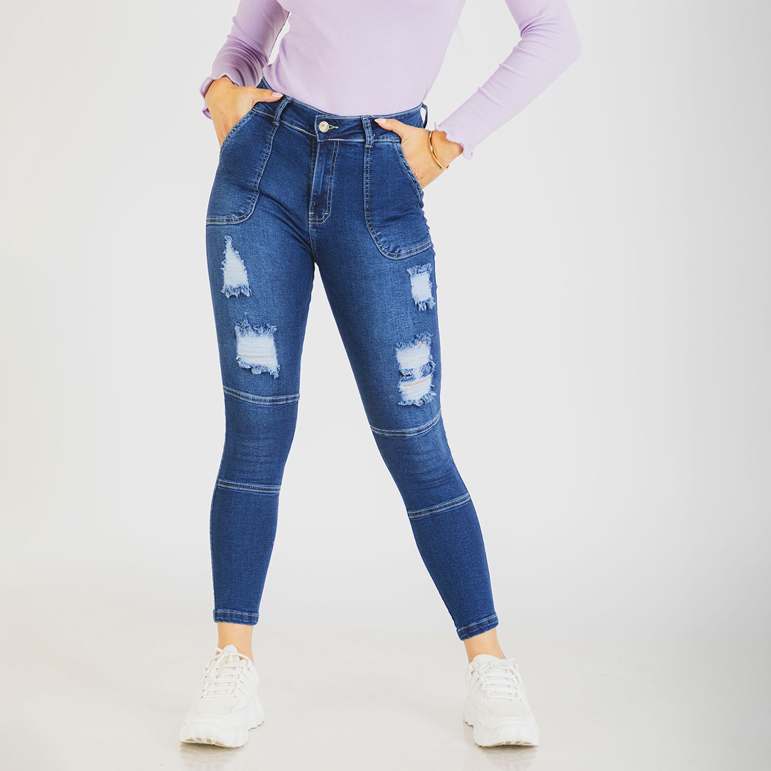 Pantalon jean pitillo Mujer