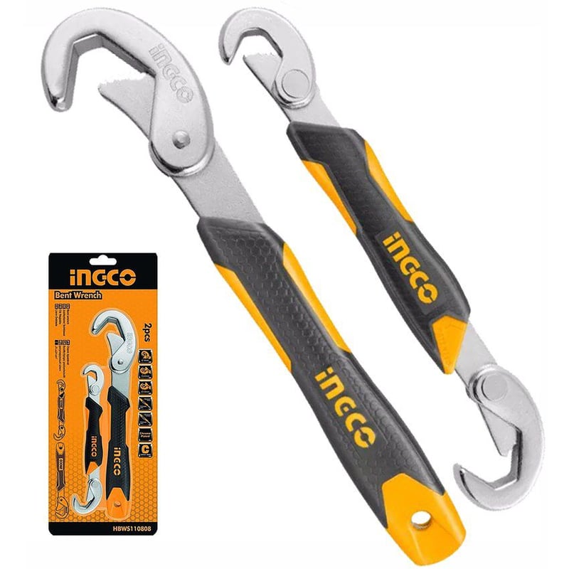 Set Di 2 Chiavi Regolabili, 150 Mm E 250 Mm, Cromate, Con Ganasce Parallele Antiscivolo