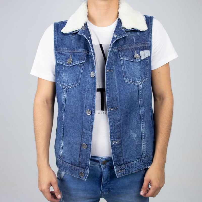 Chaleco jeans hombre online
