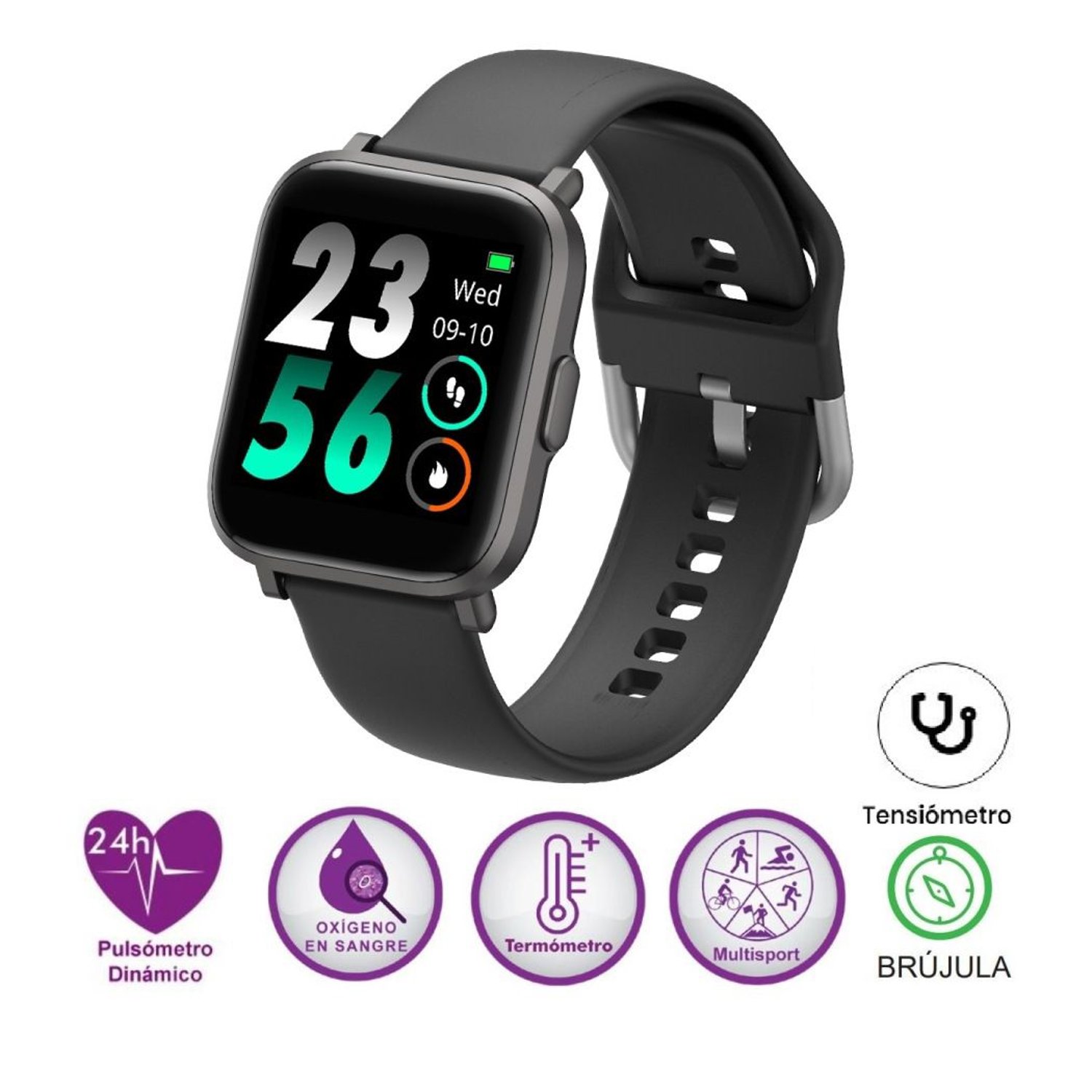 SMARTWATCH LEOTEC MULTISPORT THERM BLACK LEOTEC falabella