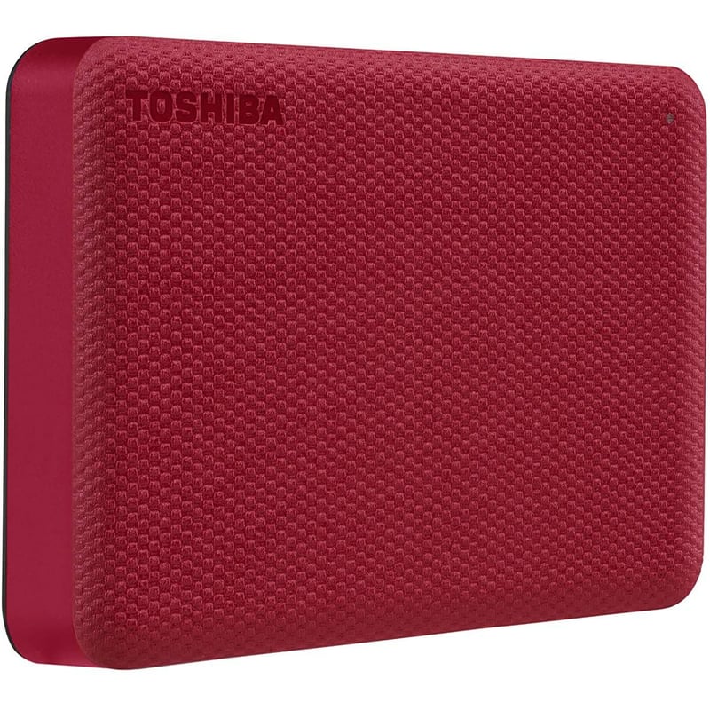 TOSHIBA Canvio Advance Externe Festplatte 4 TB – USB 3.0, Rot, Mit Backup-Software & Passwortschutz