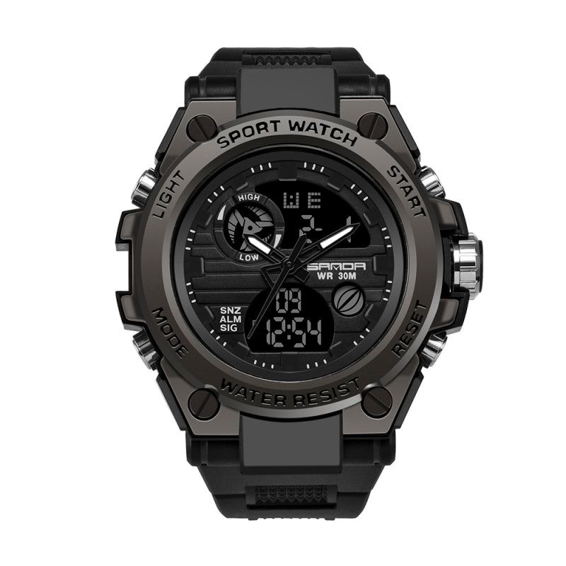 SANDA - RELOJ HOMBRE SANDA - DEPORTIVO NEGRO 739