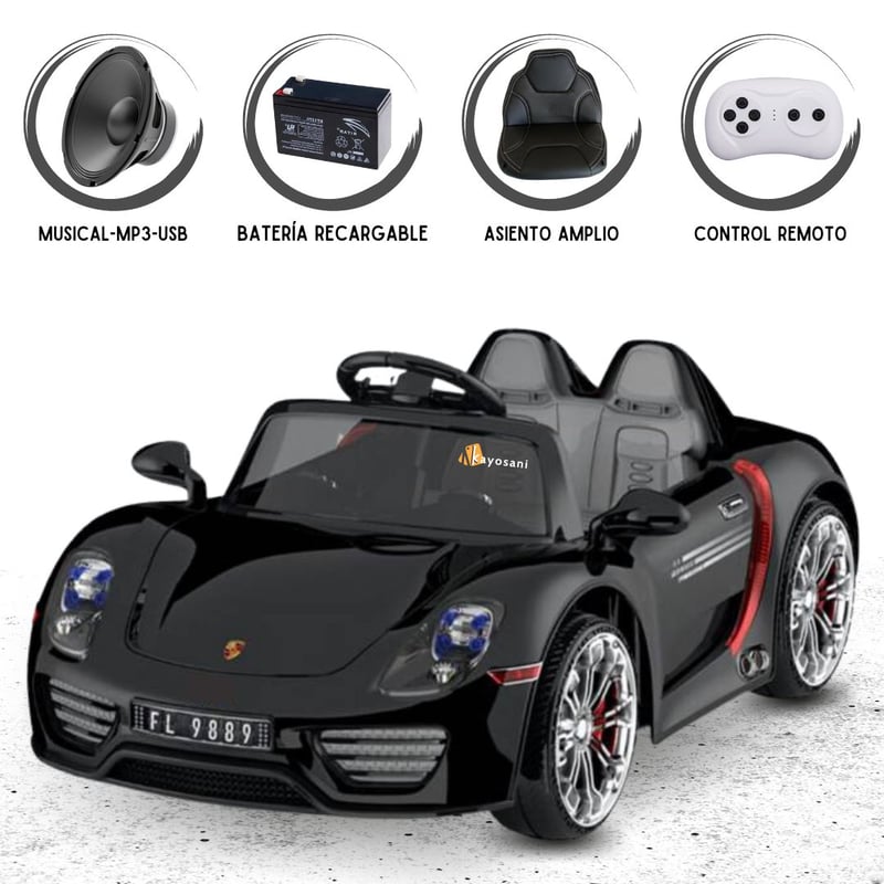 Carro a Bateria PORSCHE SPYDER 918 BLACK PORSCHE falabella