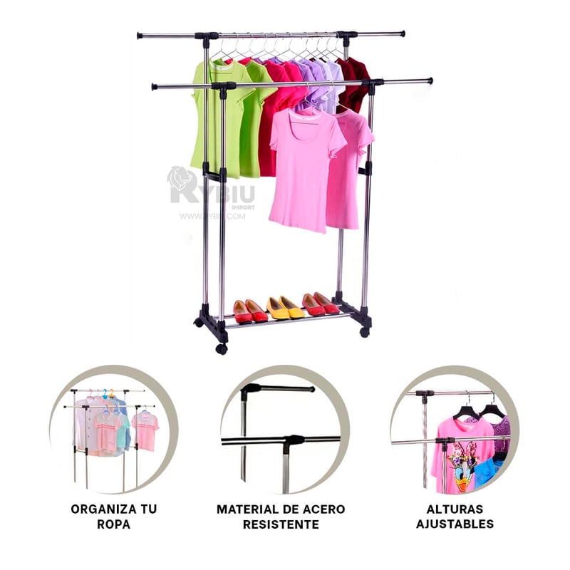 Perchero Transportable 2 Niveles RYBIU IMPORT falabella