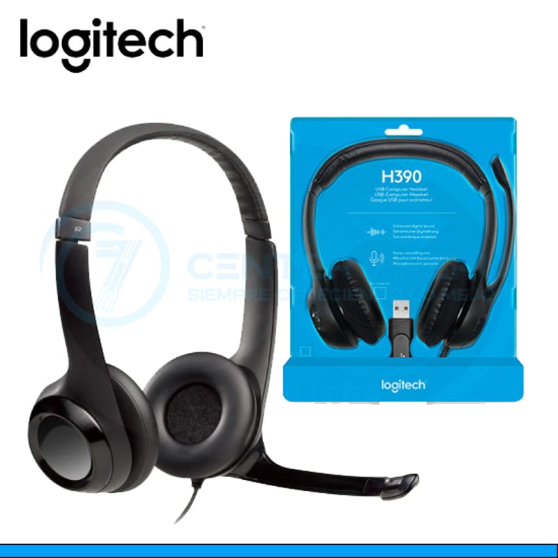 LOGITECH - Audífono con micrófono logitech usb h390 clearchat confort