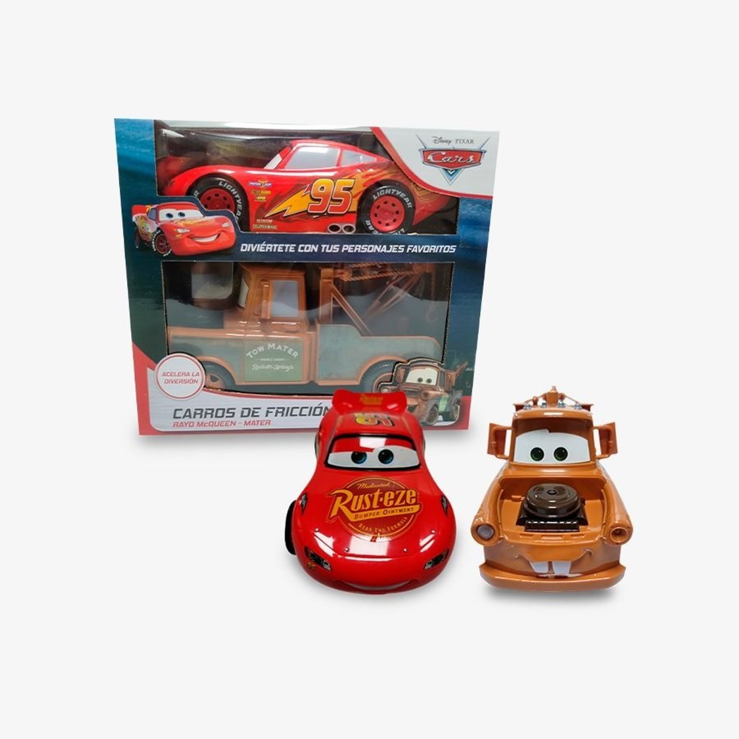 COCHES DE FRICCION RAYO MCQUEEN Y MATER Tottus Peru