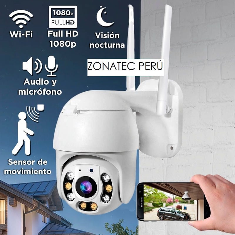 GENERICO - Camara A6 Icsee Ip Exterior Wifi Sensor De Movimiento