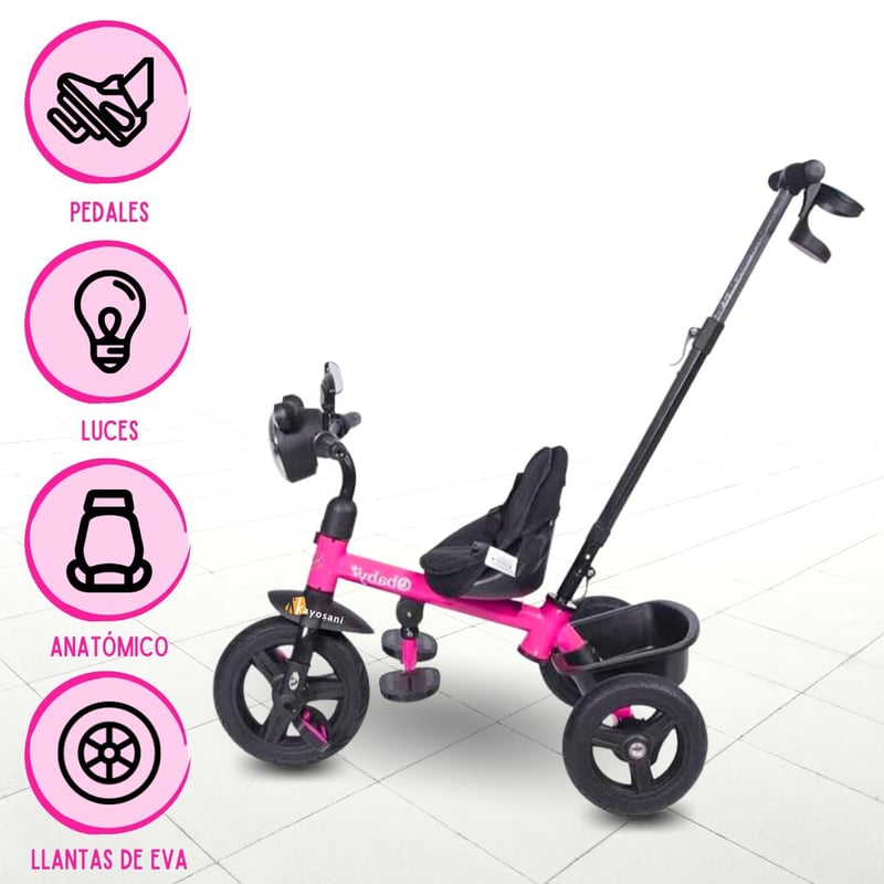 EBABY - Triciclo Guiador EBABY BROSE PINK