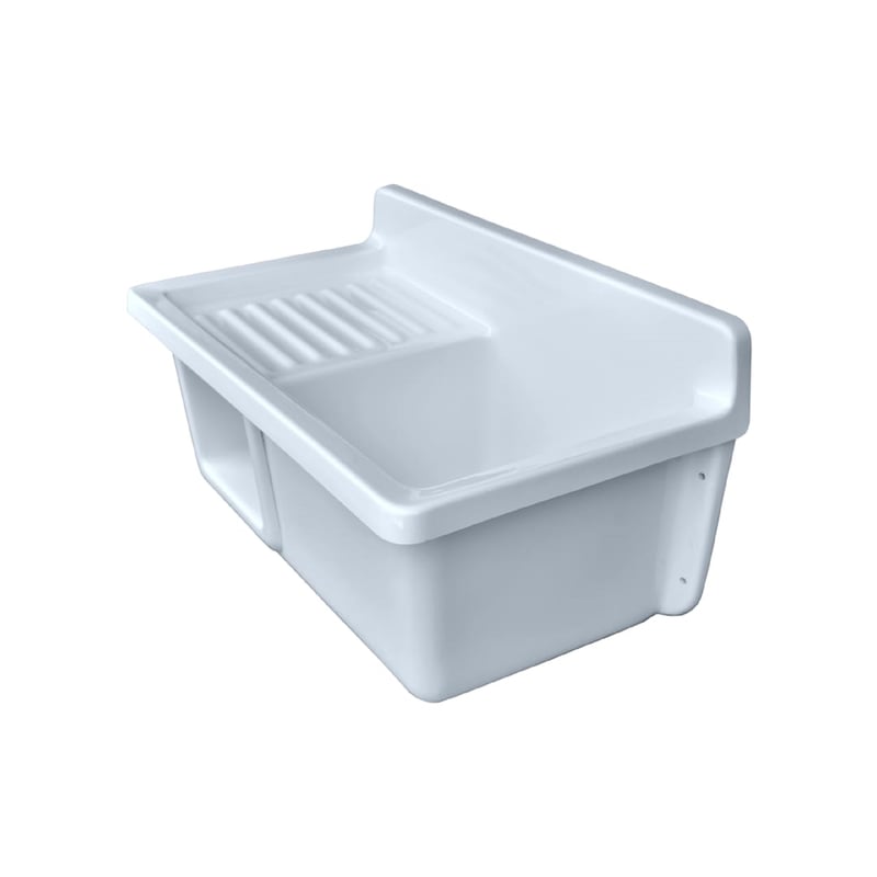 Lavadero Fibra de Vidrio Multiuso Luanita 72x41x29cm Blanco GENERICO