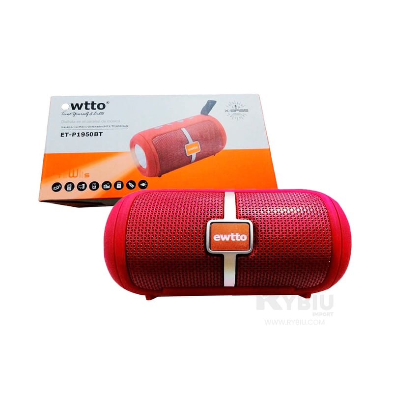 Parlante Bluetooth Ewtto Radio USB Rojo ET-P1950BT GENERICO | falabella.com