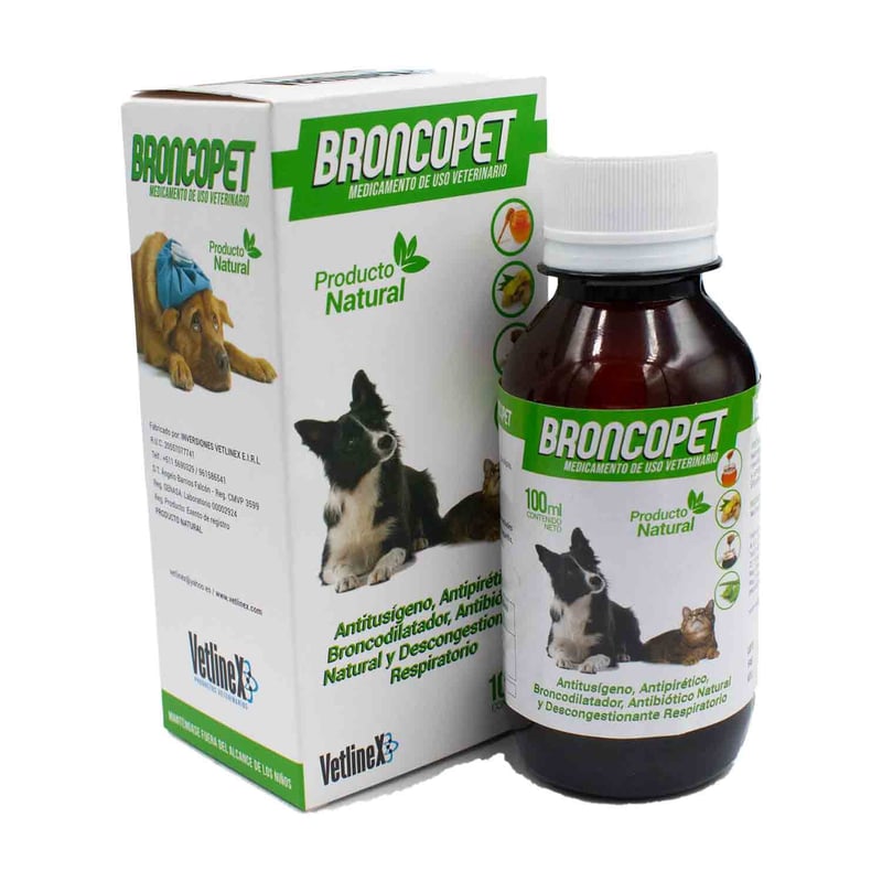 VETLINEX - BRONCOPET JARABE EXPECTORANTE PARA MASCOTAS VETLINEX NATURAL