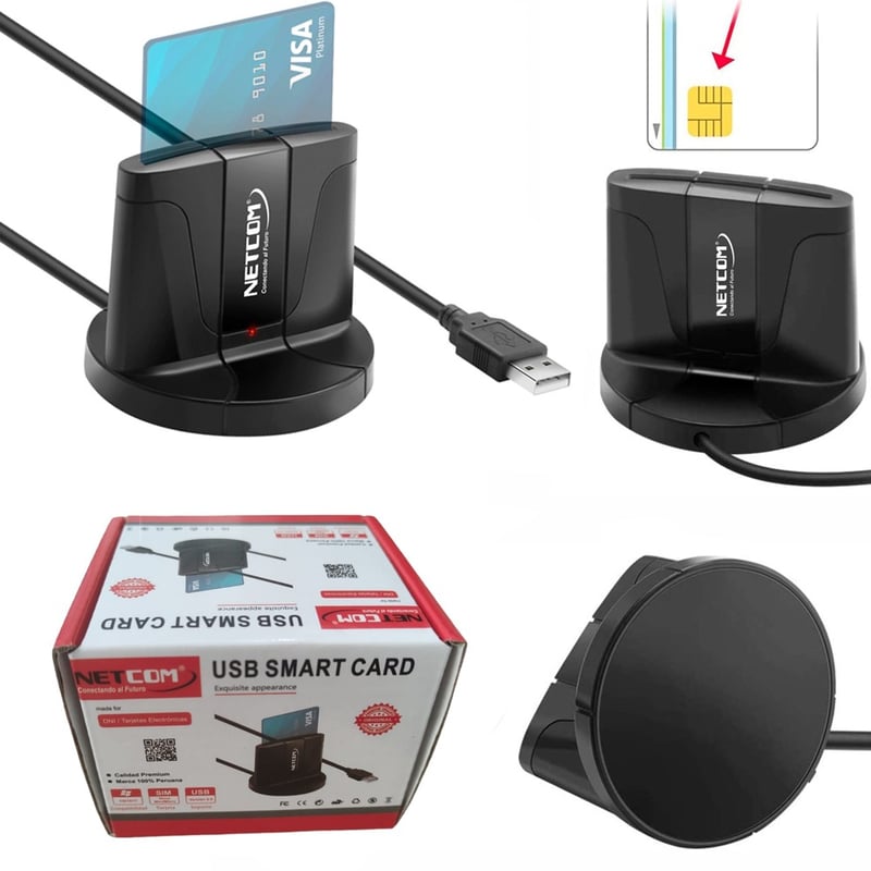 Lector de DNI Electrónico Smart Card NETCOM USB 2.0 NETCOM | falabella.com