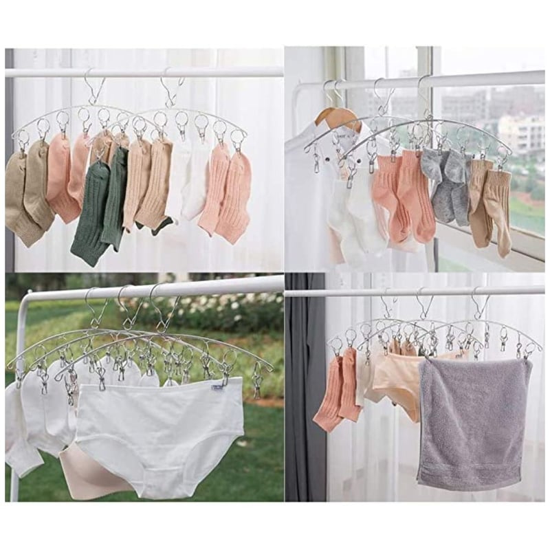 Set de 3 Colgador de Ropa Secador Colgante 30 Ganchos Clips MINARI falabella