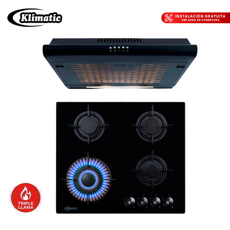 KLIMATIC - Combo:Cocina Empotrable Nina60  +Campana Extractora IWH101NE