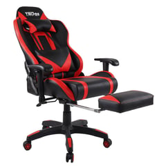 TECHNISPORT - Silla Gamer Elite Rojo con Reposapies Reclinación 150°