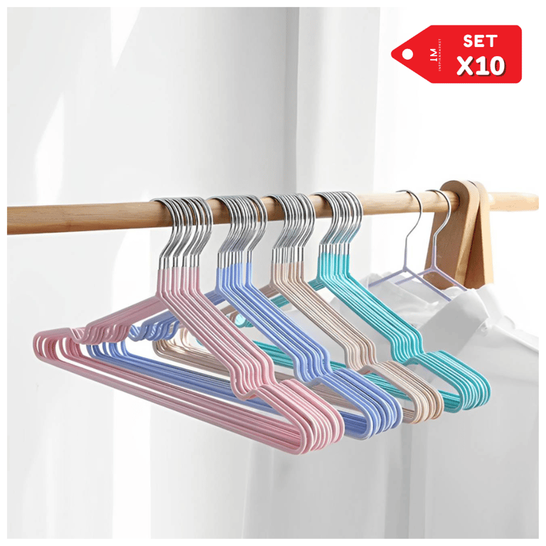 Ganchos de Ropa Set de 10 Colgadores Colores INSPIRA | falabella.com