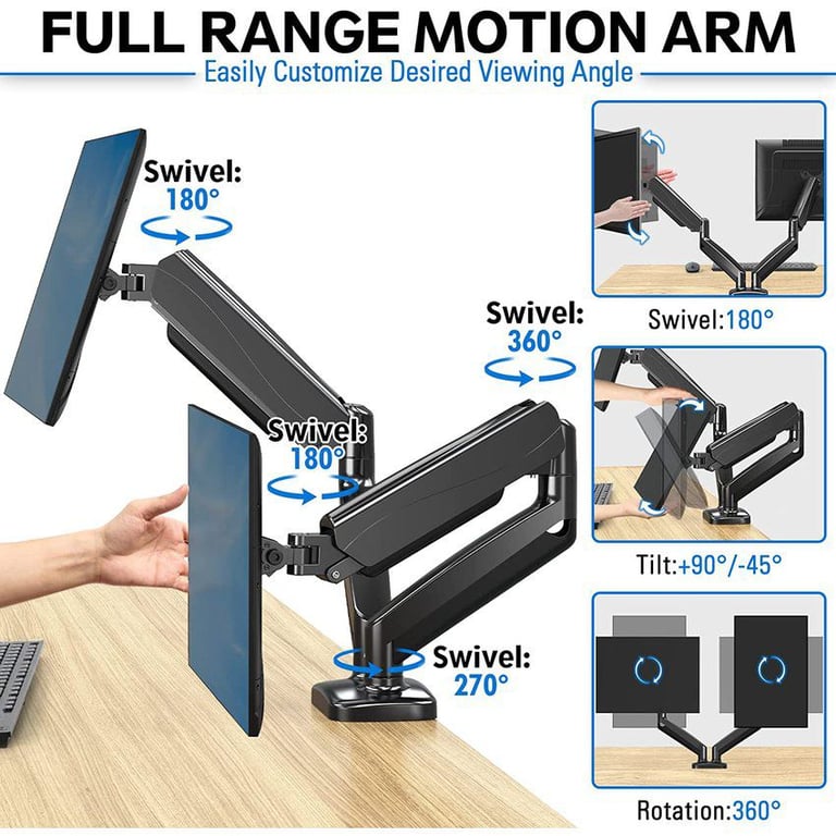 Brazo soporte rack giratorio doble para monitor GENERICO | falabella.com