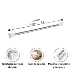 GENERICO - Varilla Extensible Multifunción para Closet y Cortina de Baño