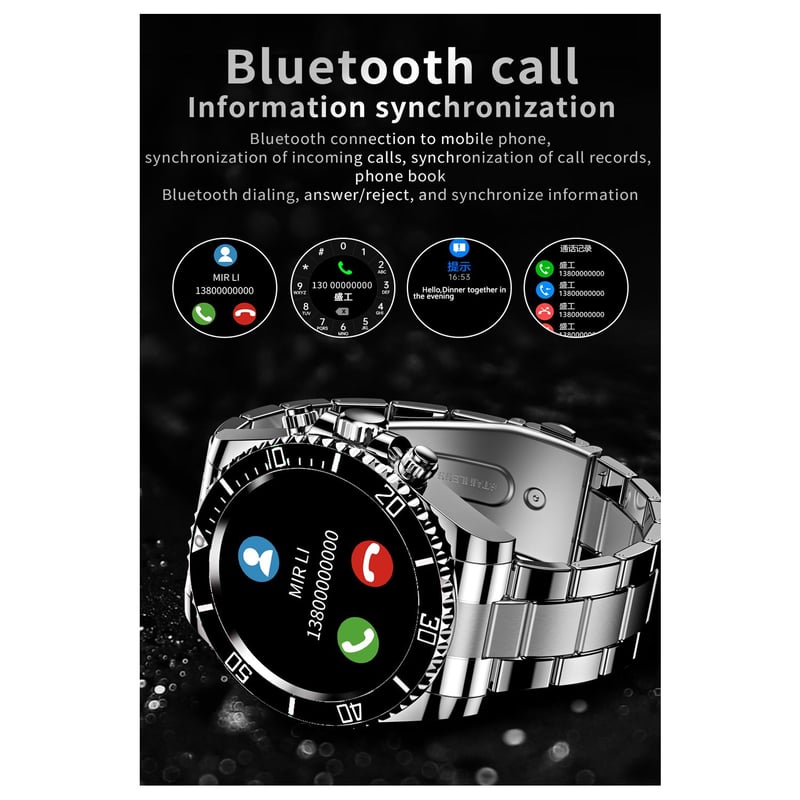 Smartwatch Multifuncion Diseno Elegante con correa de acero AW12 GENERICO falabella
