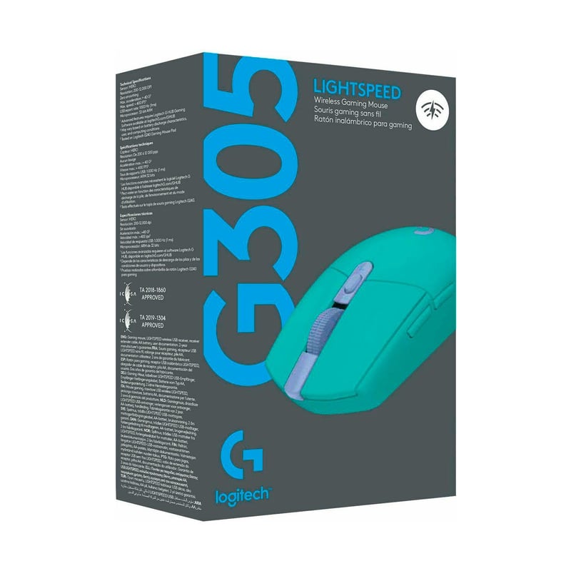 Mouse Gamer Logitech G305 Wireless Lightspeed Gaming Verde Mint ...