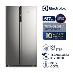 ELECTROLUX - Refrigerador Side By Side Inverter 517 Litros Silver ERSA53V2HVG