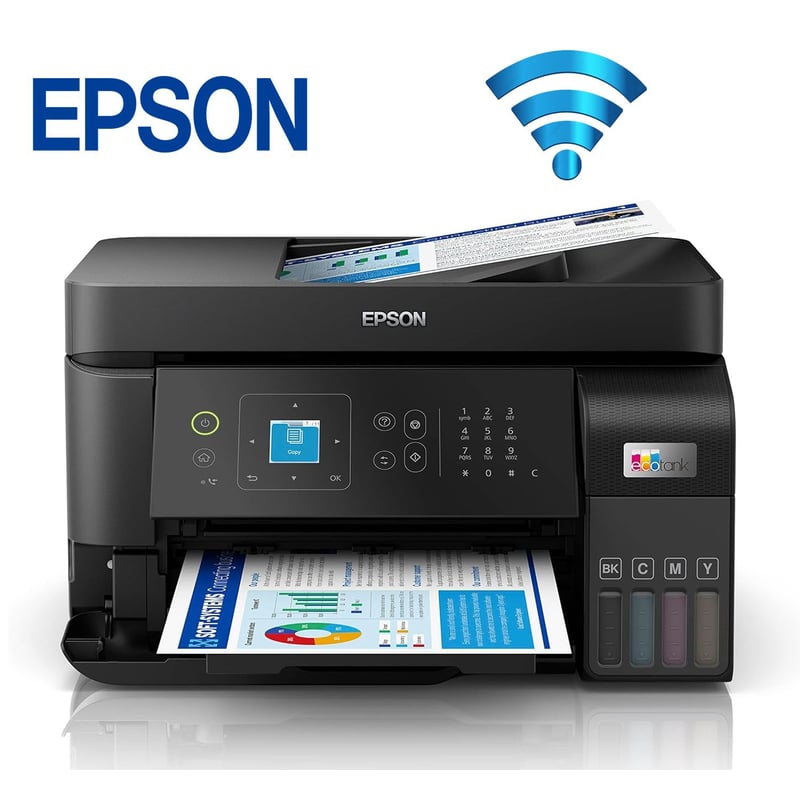 EPSON - Impresora Epson L5590 Multifuncional FaxUsb Lan  Wi-Fi Wifi direct