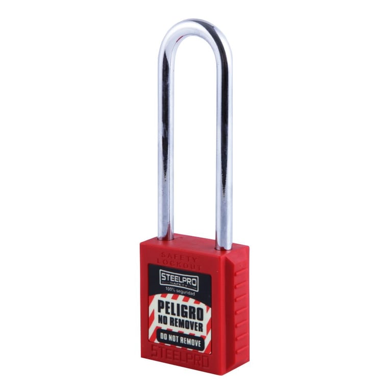 CANDADO LOCK OUT X10 LONG STEELPRO ROJO STEEL PRO | falabella.com