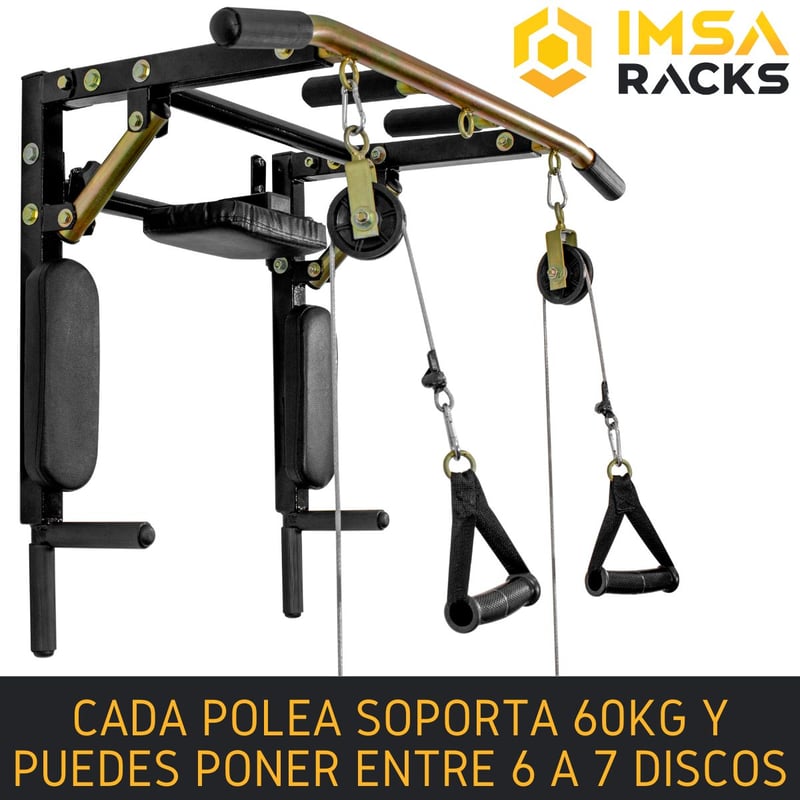 Barra Multifuncional Dominadas con Poleas 30 Ejercicios en 1 IMSARACKS falabella