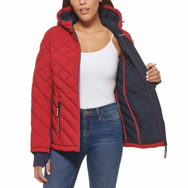 Chaqueta tommy hilfiger mujer roja shop
