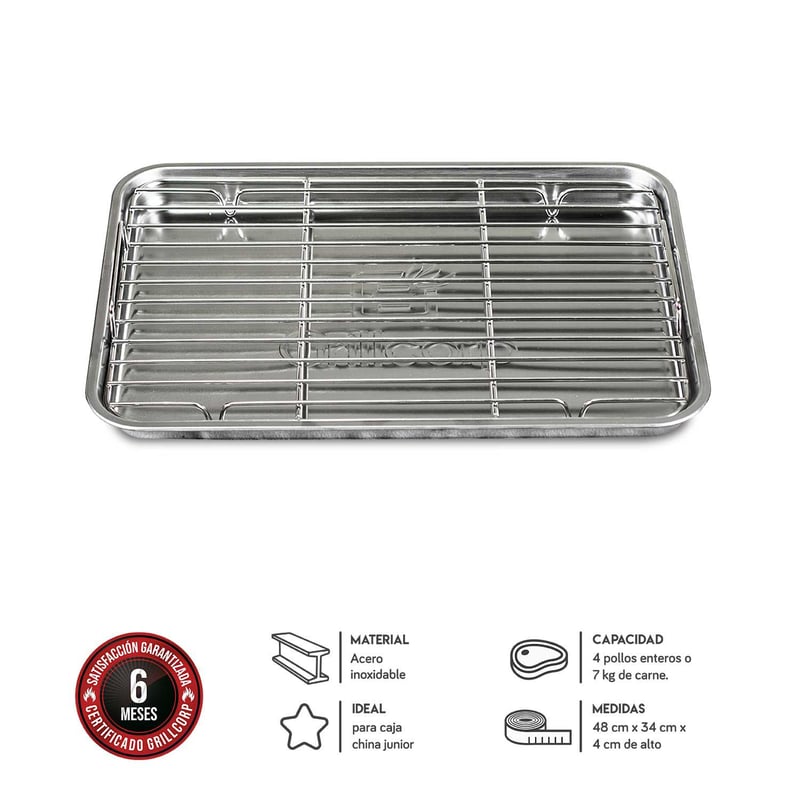 Bandeja horno con rejilla DELÍCIA 40 x 28 cm