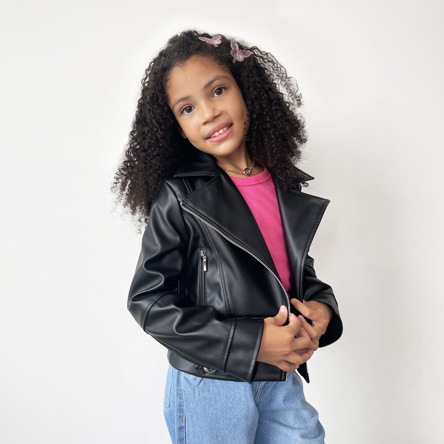 Chamarra biker niña hotsell