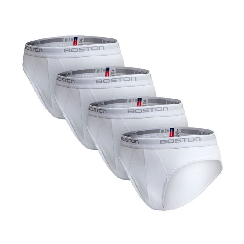 Pack 4 Slips Para Hombre Primal - Algodón Y Modal, Tallas Grandes, Colores Assortito (Blanco, Azul, Gris, Negro)