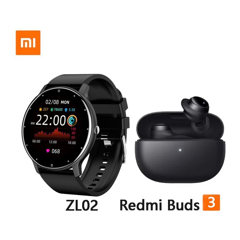 VATYERTY - Auriculares bluetooth xiaomi redmi buds 3lite y reloj inteligente zl02