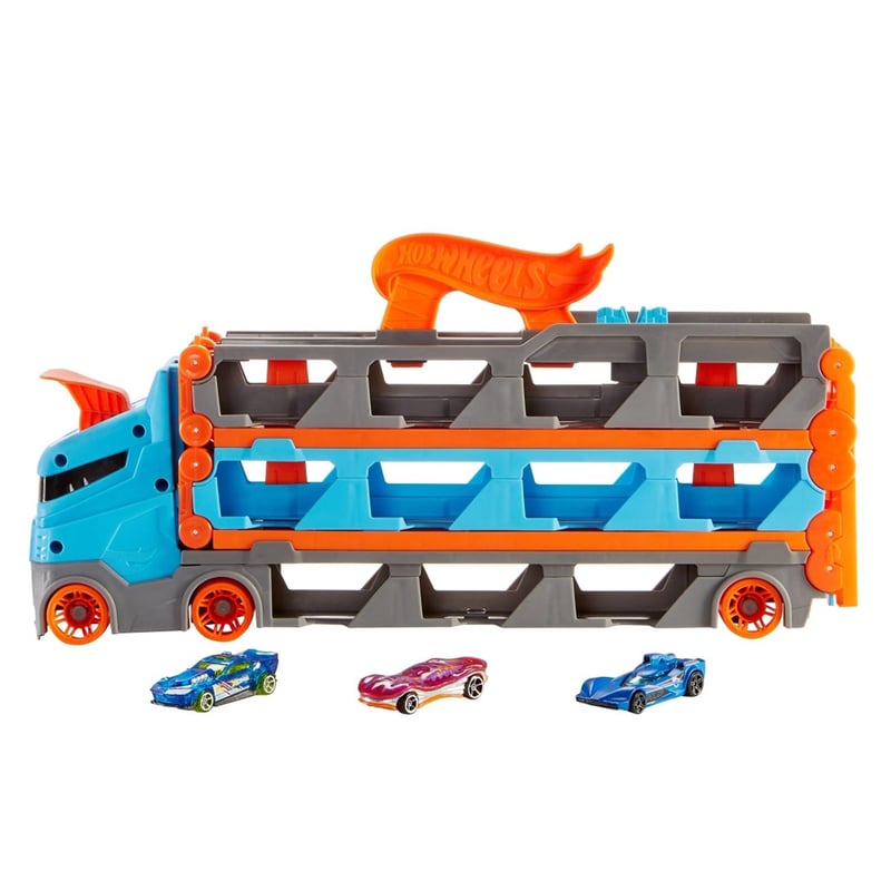 Conector De Pista De Carreras Paralelo | Compatible Con Hot Wheels | Azul | 21,5x8,5x1,5 Cm | Pieza De Construcción