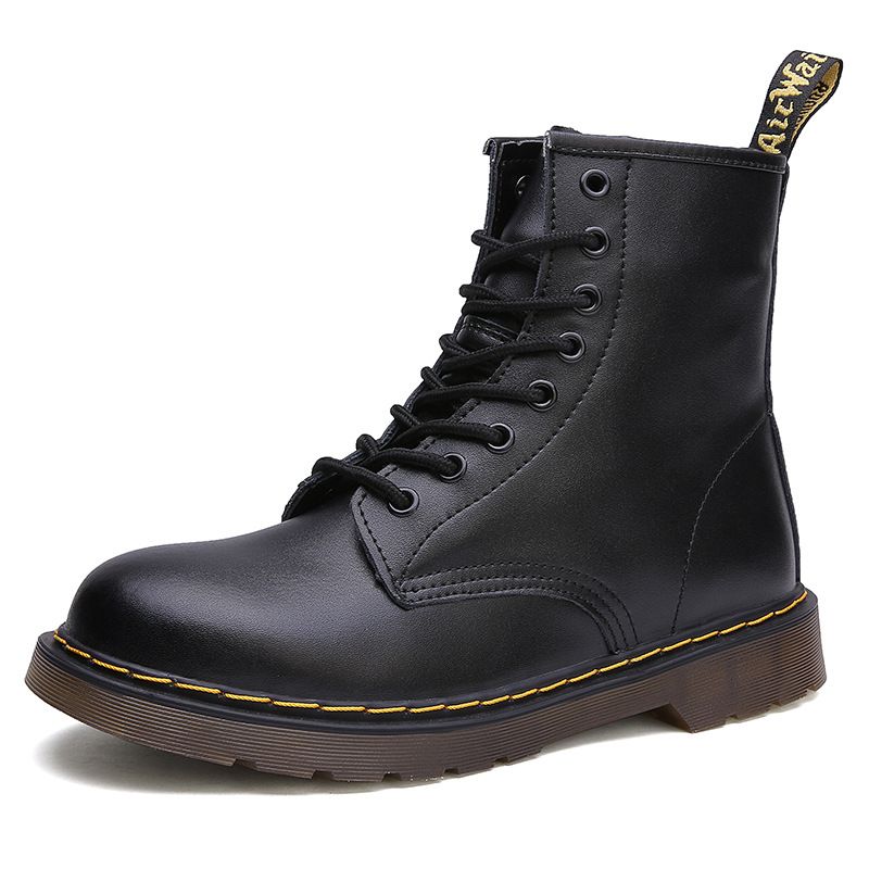 Botas brit??nicas de tipo cuero con ca?�a alta para hombre - negro BLWOENS | falabella.com