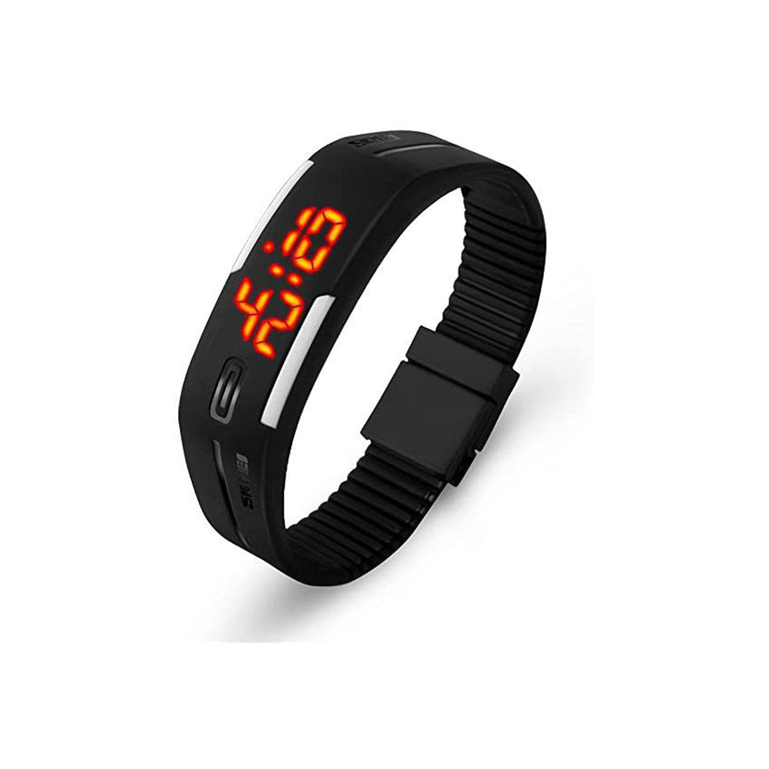 Reloj pulsera fitness unisex led digital de silicona negro GENERICO falabella