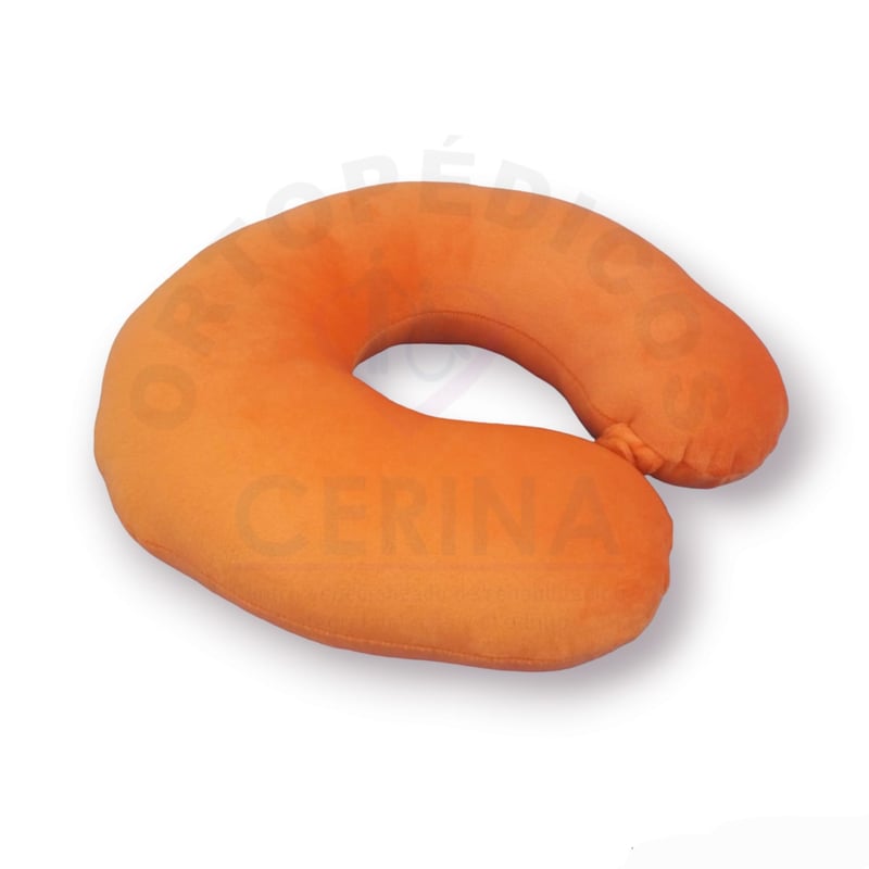 Almohada para cuello cojin cervical para viaje color Naranja Sodimac Peru