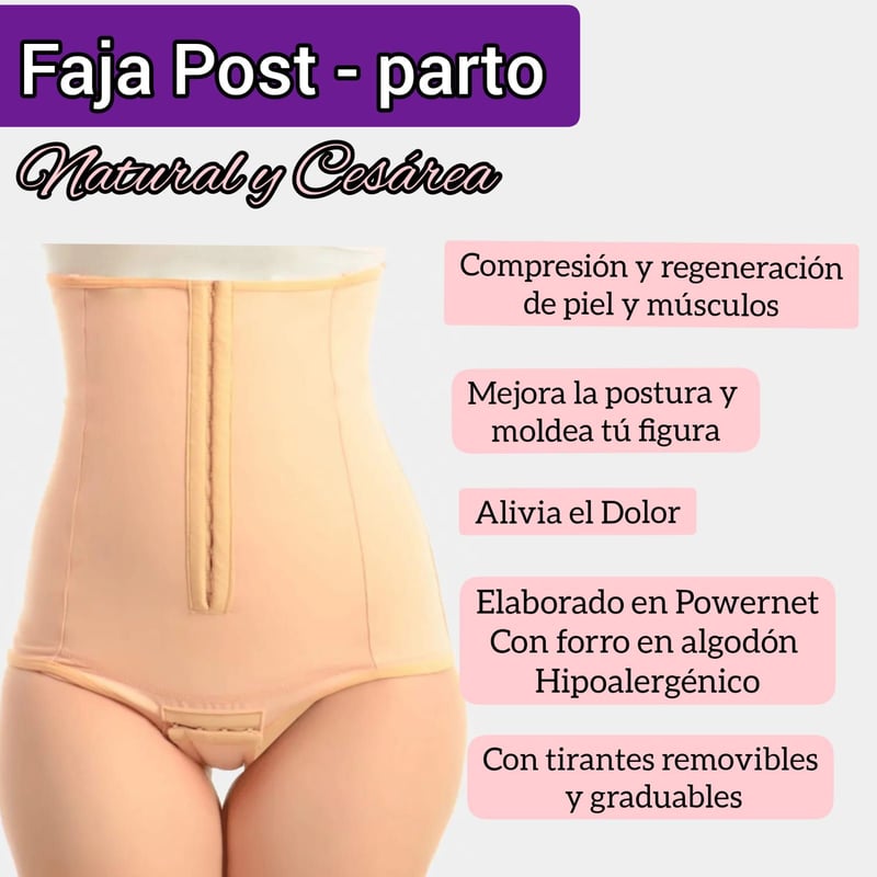 Faja post parto natural y cesarea Talla M