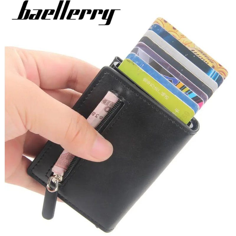 Billetera Hombre RFID con Tarjetero y Monedero con Cierre Antirrobo