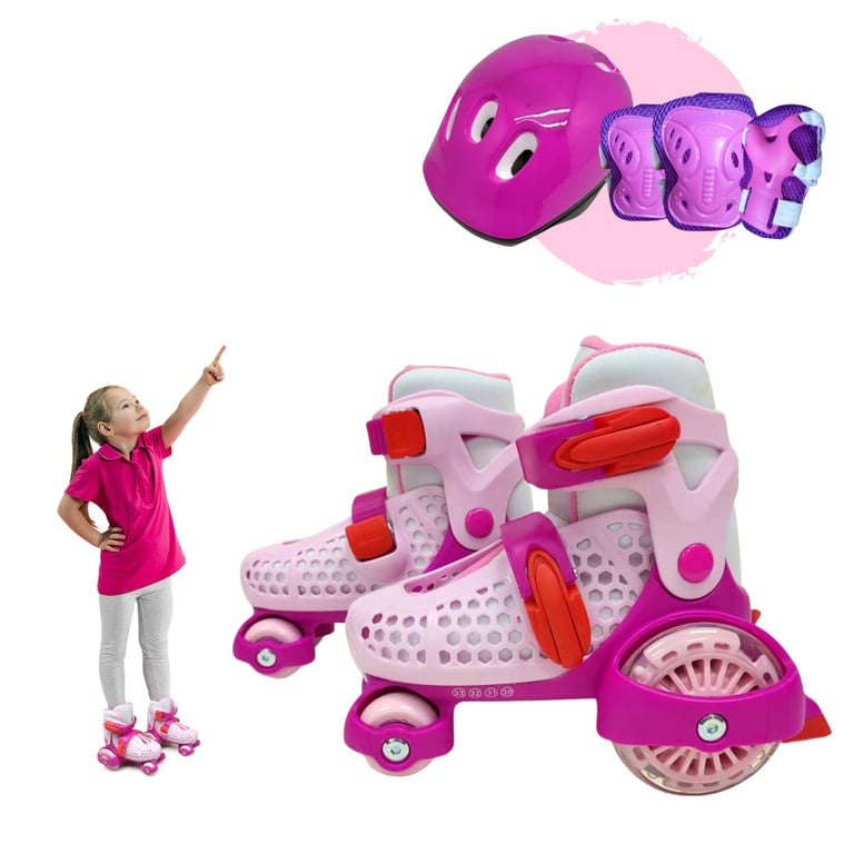 Patines Niña Kids Graduable Kit de Protección 26 al 29 XTREME SPORT ...