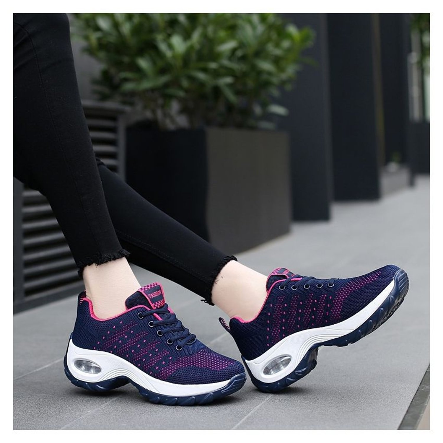 Zapatillas para caminar mujer azul